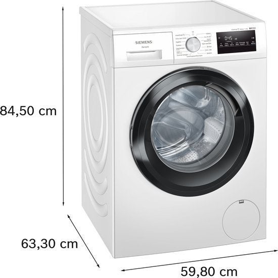 Siemens wasmachine WM14N206NL - iQ300 - 8 kg, 1200 tot 1600 toeren, Minder dan 85 cm, BSH Huishoudapparaten, 8 tot 10 kg