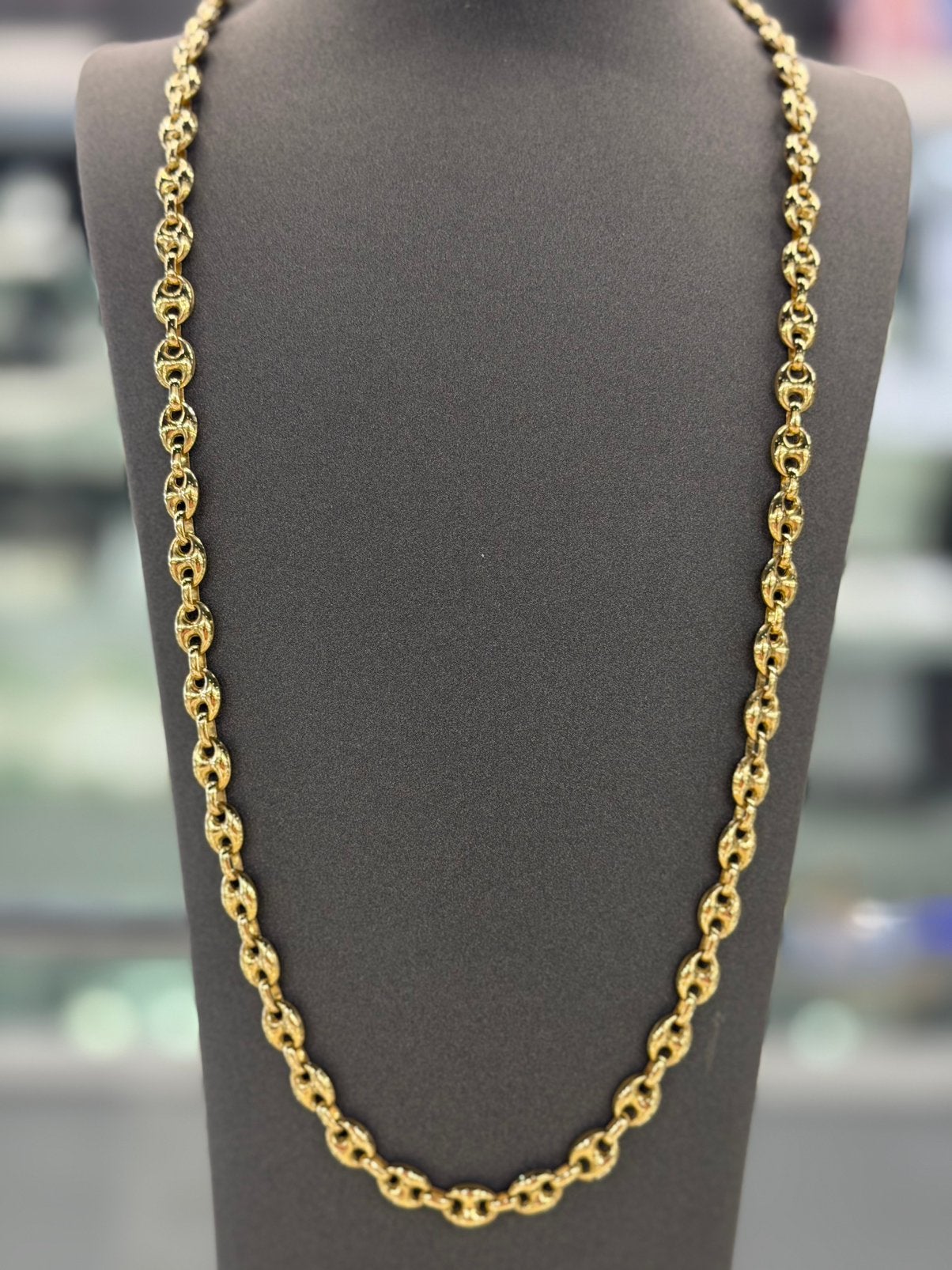 14 Karaat Goud - Koffieboon Ketting - Massief - 38.76 Gram, Ophalen of Verzenden, Nieuw, Goud