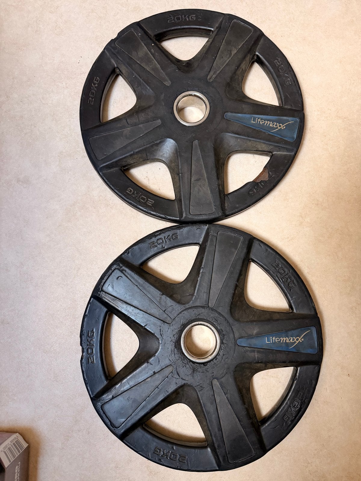 Lifemaxx Halterschijven 50mm 2x20kg, Ophalen, Gebruikt, Overige typen, Armen