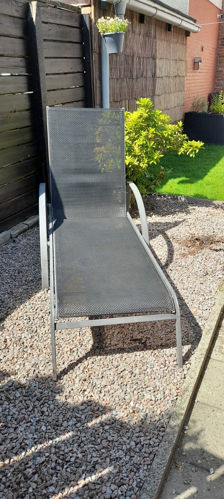 Ligbed. 17,50, Tuin en Terras, Ligbedden, Ophalen, Gebruikt, Kunststof, Verstelbaar