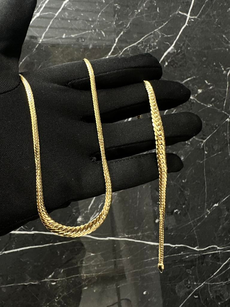 Prachtige 18k Gouden Italiaanse Gourmetten Set, Ophalen of Verzenden, Nieuw, Goud