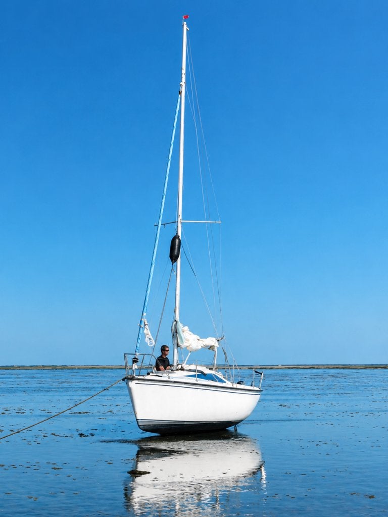 Jantar 21 zeilboot met hefkiel en buitenboordmotor, Watersport en Boten, Overige merken, Gebruikt, 10 pk, Viertaktmotor