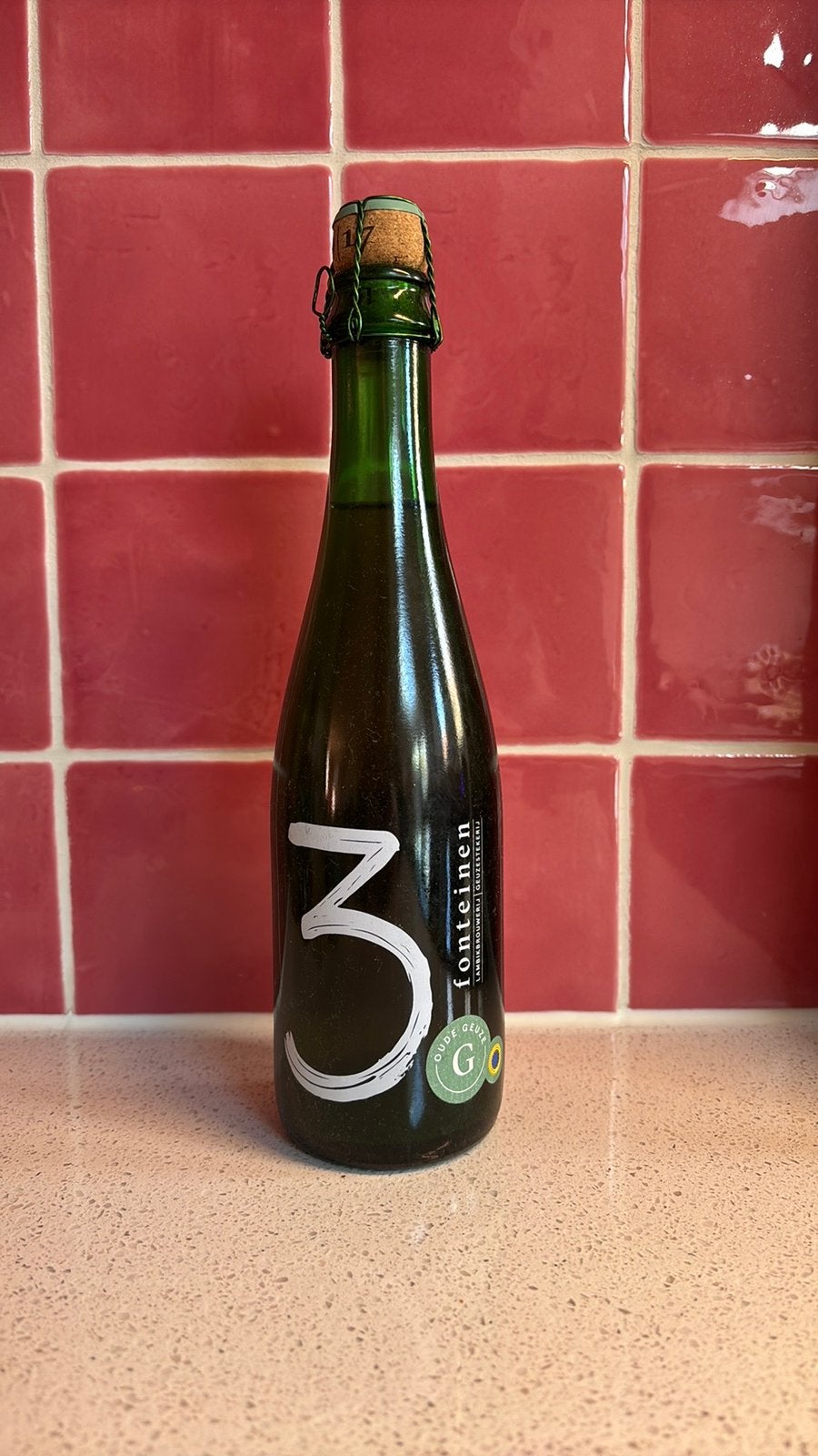 3 Fonteinen Oude geuze 2017, Ophalen of Verzenden, Zo goed als nieuw, Flesje(s), Overige merken