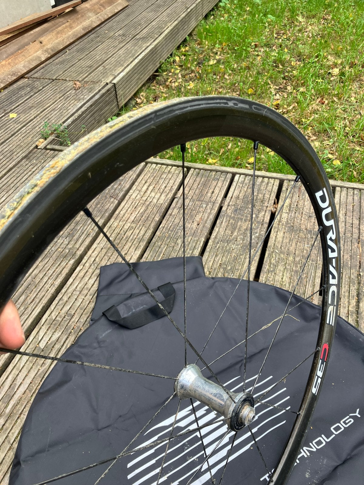 Dura-Ace C35 Wielset met Wieltassen, Fietsen en Brommers, Wiel, Gebruikt, Ophalen of Verzenden, Racefiets