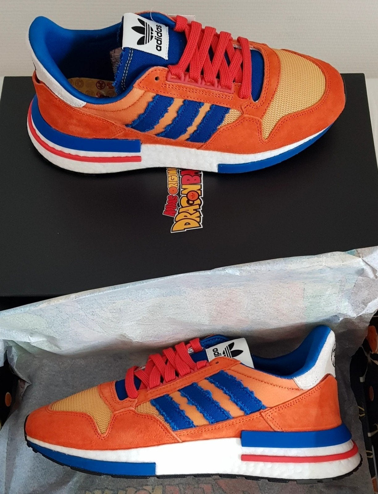 NIEUW Adidas ZX 500 Dragon Ball Son Goku Orange DBZ 42,5, Overige kleuren, Nieuw, Ophalen of Verzenden, Sneakers of Gympen