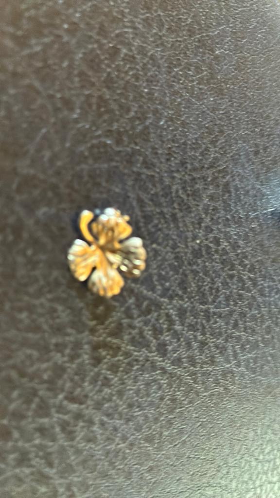925 sterling zilver broche klavertje vier, Minder dan 4 cm, Ophalen of Verzenden, Zo goed als nieuw, Zilver