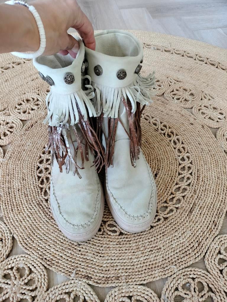 Karma of Charme Ibiza boots / bohemian laarsjes – maat 40, Ophalen of Verzenden, Zo goed als nieuw, Beige