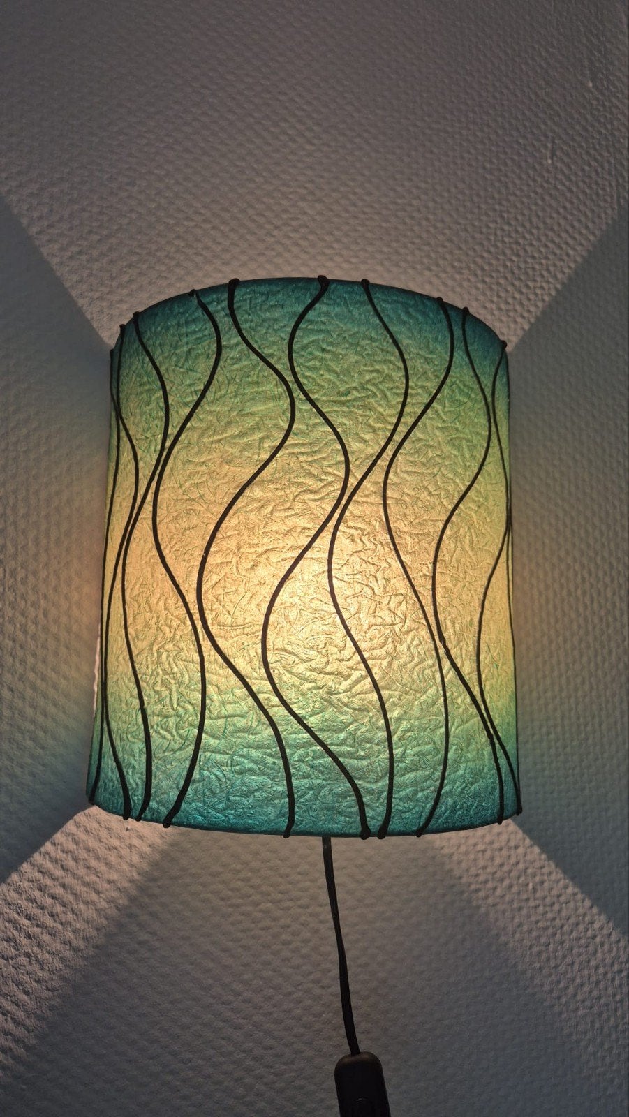 glasvezel wandlamp, Huis en Inrichting, Ophalen of Verzenden, Overige materialen, Meerkleurig