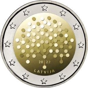 2 euro Letland 2022 - Financiële Geletterdheid - UNC, Verzenden, Overige landen, 2 euro, Losse munt