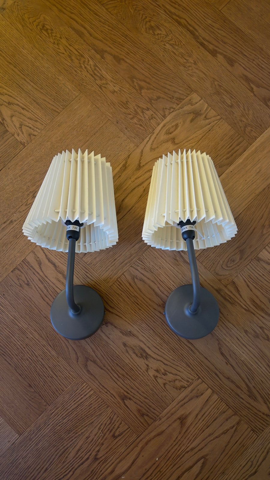 Set van 2 Vintage IKEA ÄNGLAND Wandlampen, Overige merken, Beige, E14 (klein), Textiel