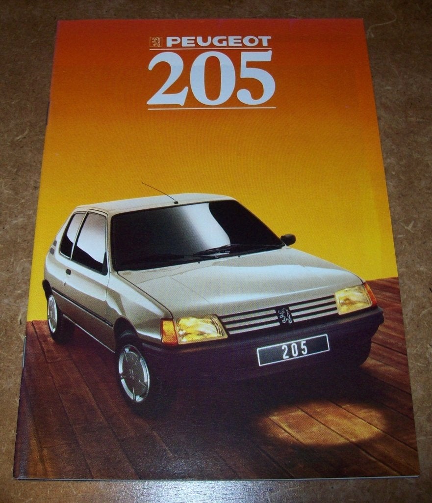 brochure Peugeot 205 modellen 1988, Ophalen of Verzenden, Nieuw, Peugeot