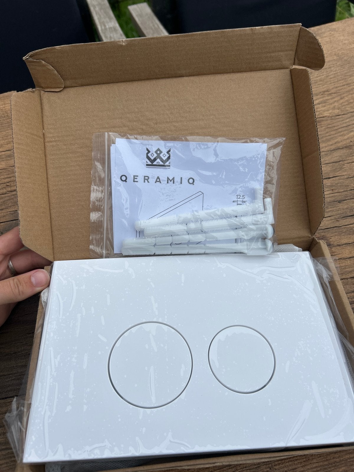 Nieuwe QERAMIQ Toilet Bedieningspaneel Wit, Ophalen, Nieuw, Toilet