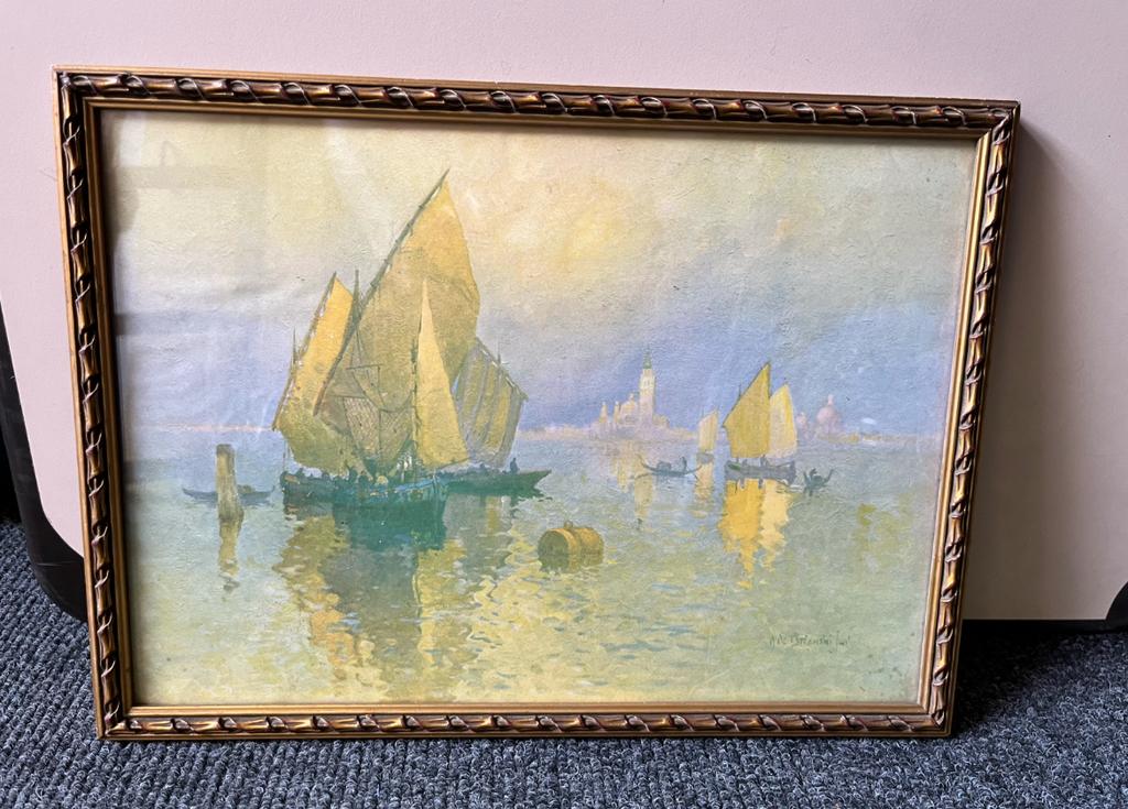 Schilderij met zeilboten, Antiek en Kunst, Ophalen