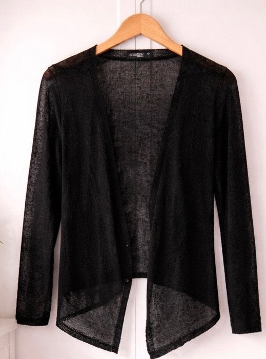 Page One open gebreid kort zwart vestje nieuw, maat XS, Zwart, Nieuw, Ophalen of Verzenden, Maat 34 (XS) of kleiner