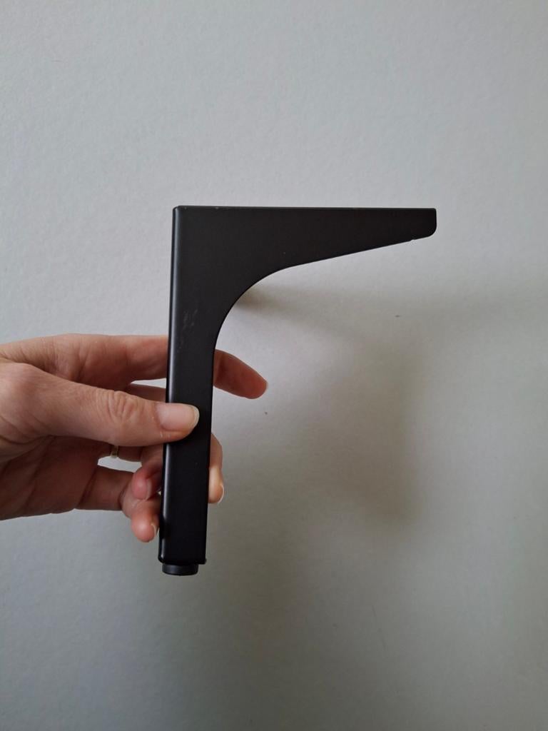 Meubelpoten bankpoten 15cm hoog zwart metaal, Ophalen of Verzenden