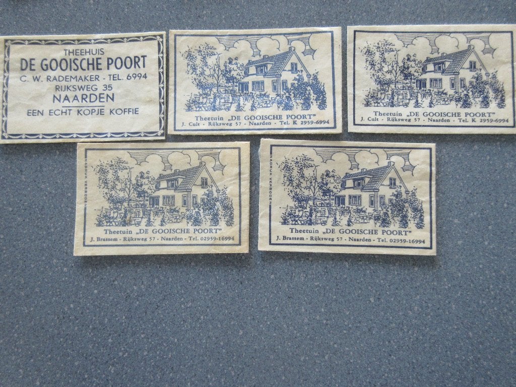 5 x Naarden, theehuis De Gooische Poort, Verzenden, Nederland