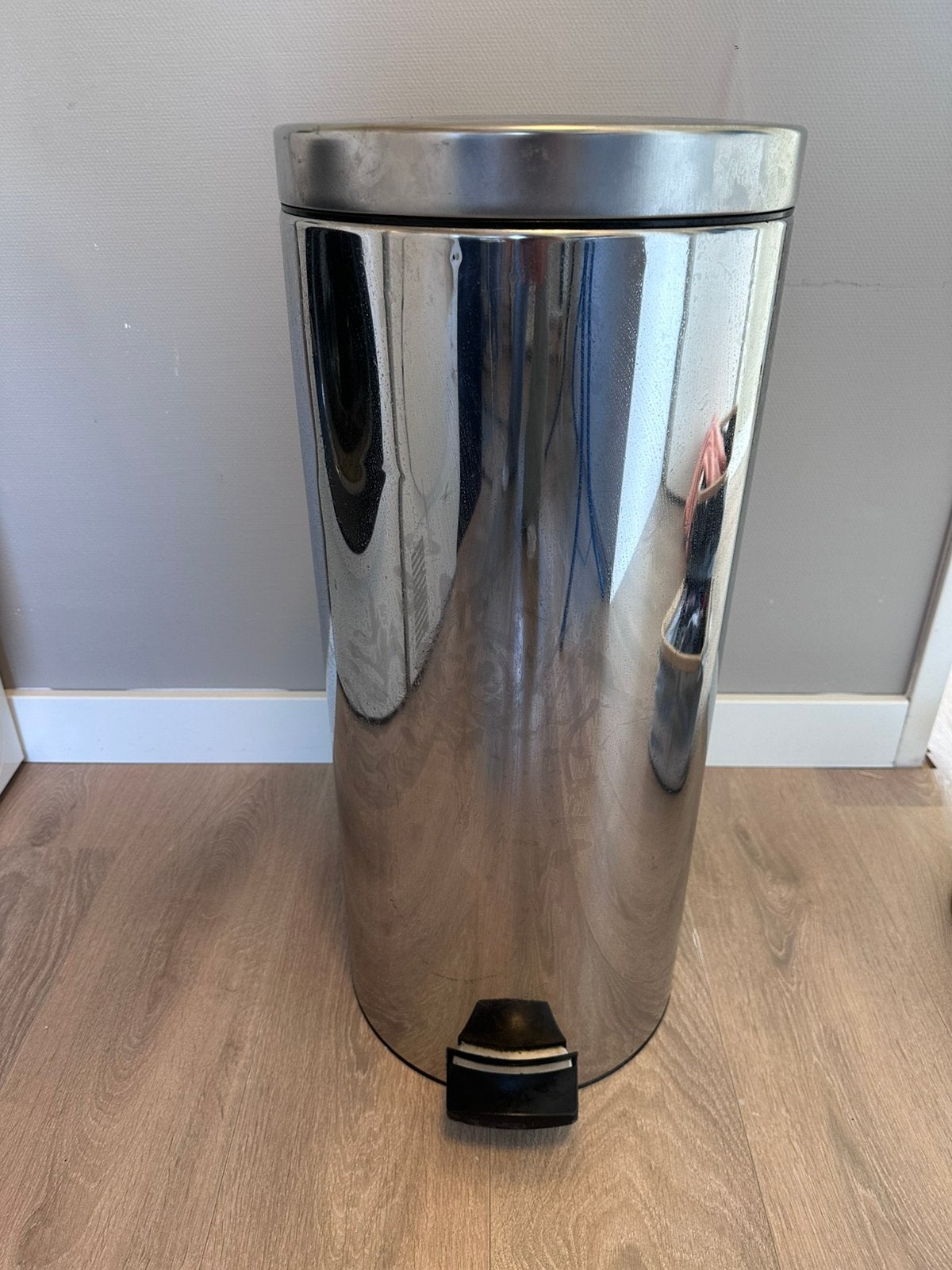 Brabantia pedaalemmer / prullenbak 30 liter – RVS / zilver, 20 tot 30 liter, Ophalen, Gebruikt, Rvs