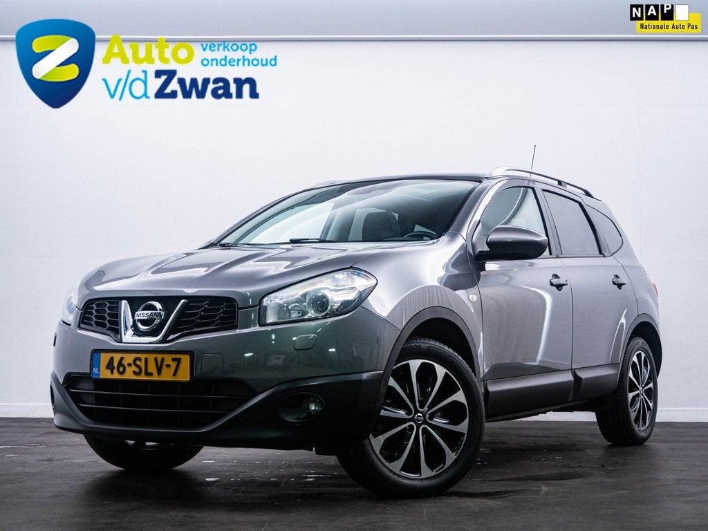 Nissan Qashqai +2 2.0 Tekna 4WD NL-Auto|Trekhaak|Pano|7P!, Auto's, Nissan, Euro 5, Gebruikt, Zwart, 4 cilinders