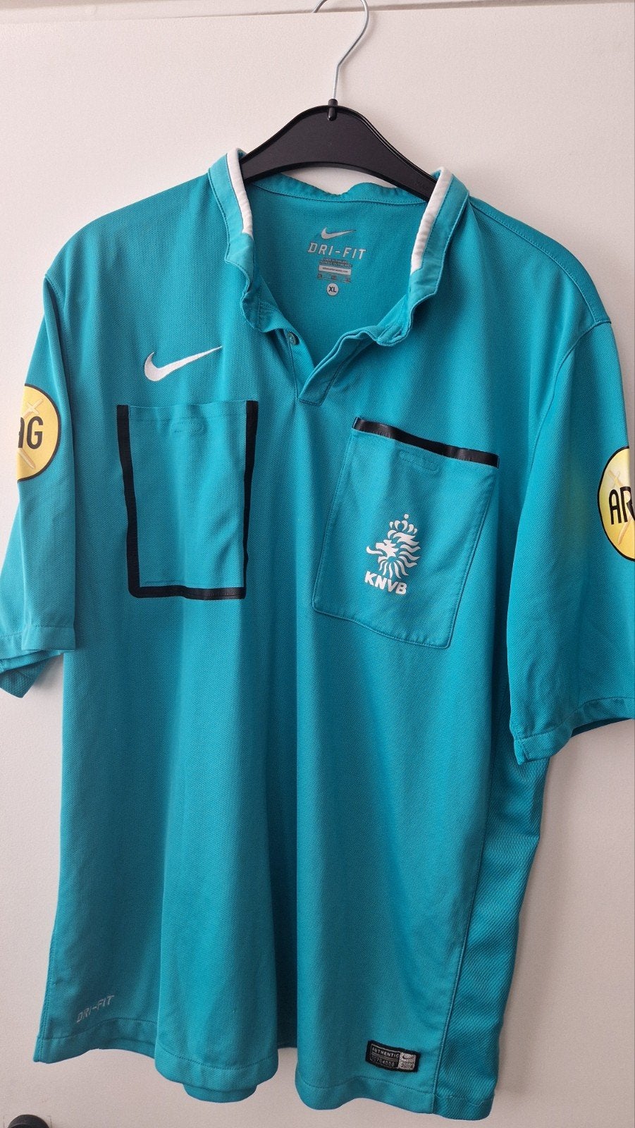 scheidsrechtersshirt groen KNVB maat XL, Maat XL, Ophalen of Verzenden, Zo goed als nieuw, Shirt