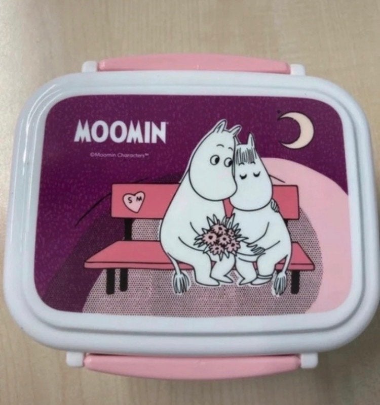 Moomin Broodtrommel met Bestek - Paars/Roze, Paars, Ilewap, Kunststof, Nieuw
