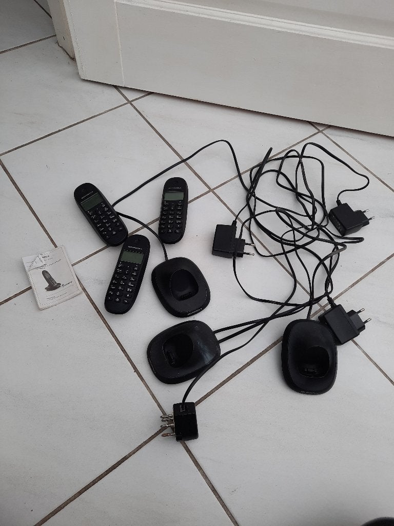 3x handset vaste telefoon motorola, Ophalen of Verzenden, Gebruikt, 1 handset