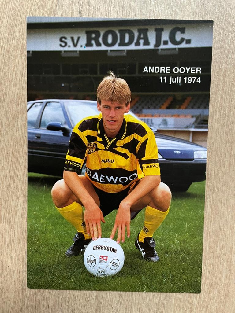 Fotokaart André Ooijer (Roda JC , PSV , Ajax) ., Verzamelen, Ophalen of Verzenden, Nieuw, Spelerskaart