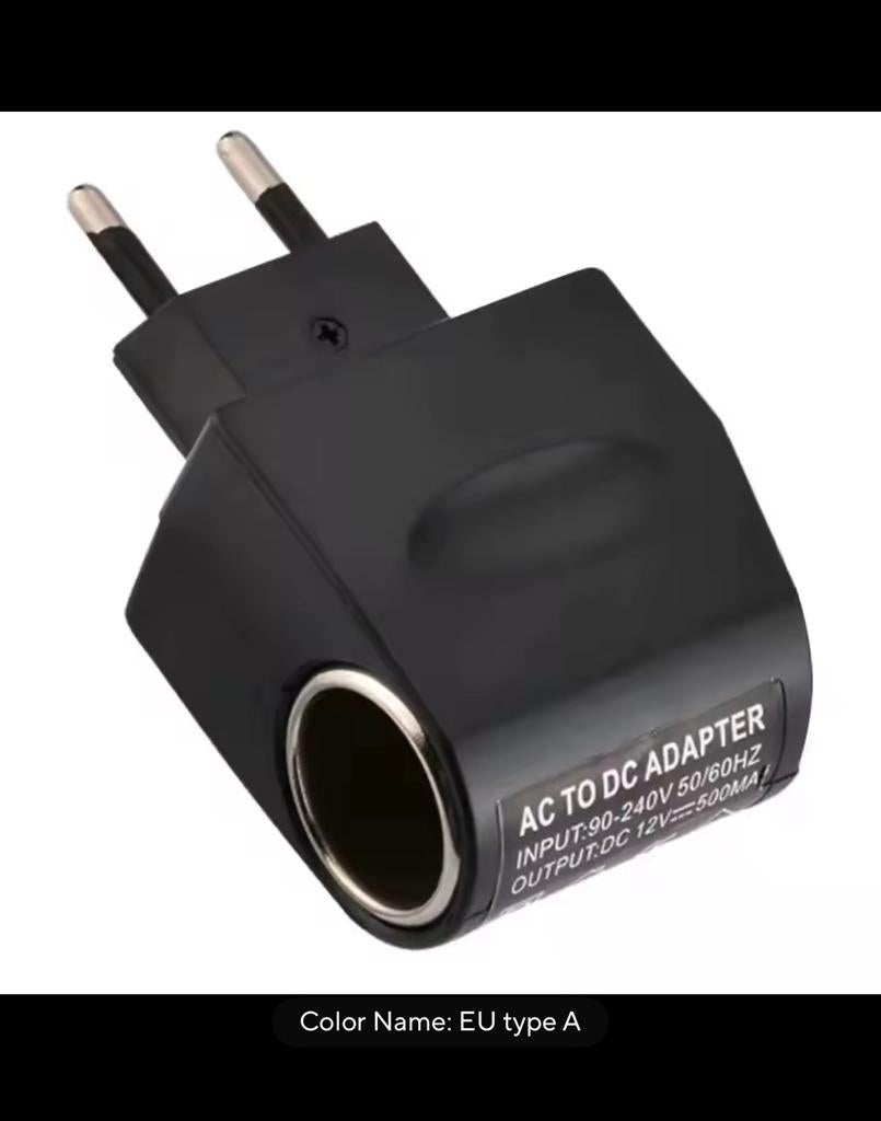 Sigarettenaansteker Adapter AC 220V Naar DC 12V, Ophalen of Verzenden, Nieuw