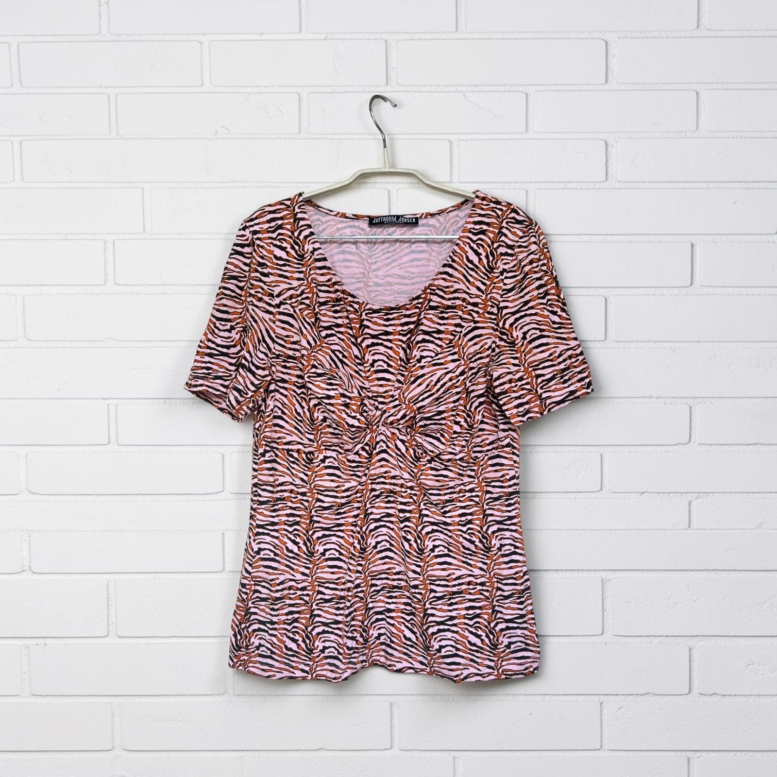 Juffrouw Jansen Top Maat L Bruin Roze Femme Tijger Abstract, Kleding | Dames, T-shirts, Zo goed als nieuw, Maat 42/44 (L), Roze