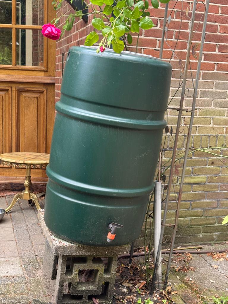 Regenton groen met kraantje x3, Tuin en Terras, Regentonnen, Ophalen, Kunststof, Gebruikt, Met kraantje