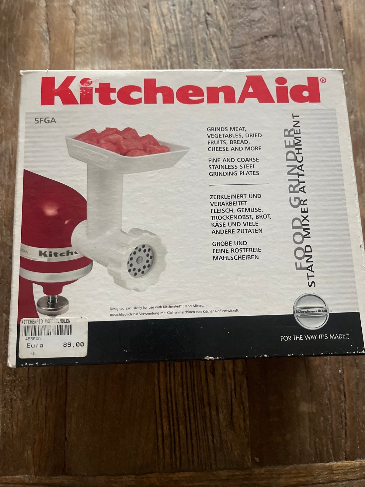 KitchenAid 5FGA Vleesmolen - Voedselmolen voor Standmixer, Ophalen, Zo goed als nieuw