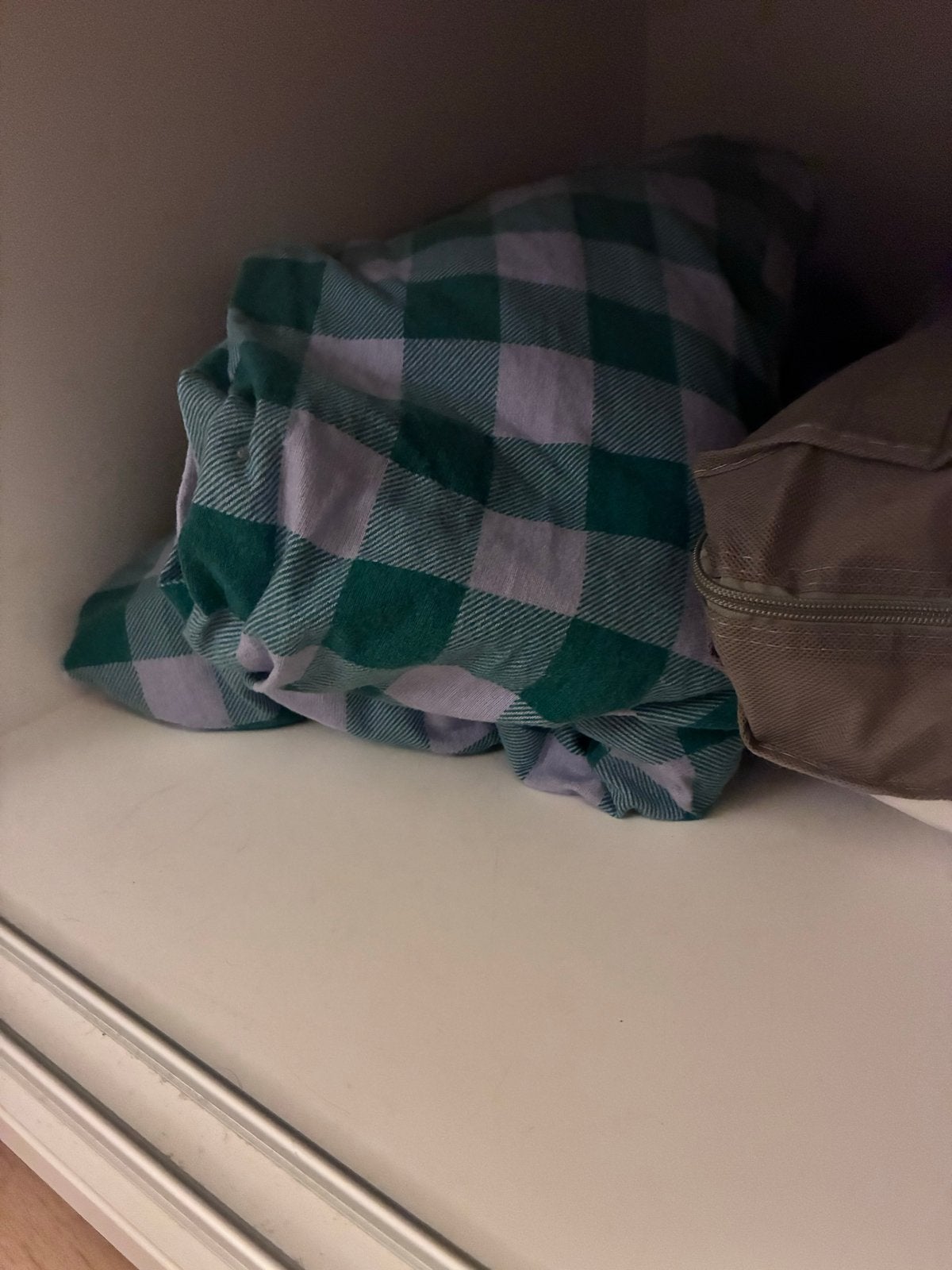 HEMA geruite plaid/deken - groen & lila, Ophalen, Gebruikt