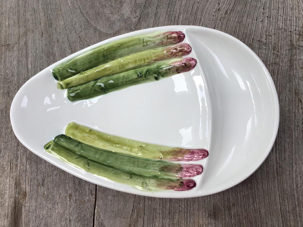GROTE “ ASPERGES SCHAAL ”ITALY 30x20 cm, Ophalen of Verzenden, Zo goed als nieuw