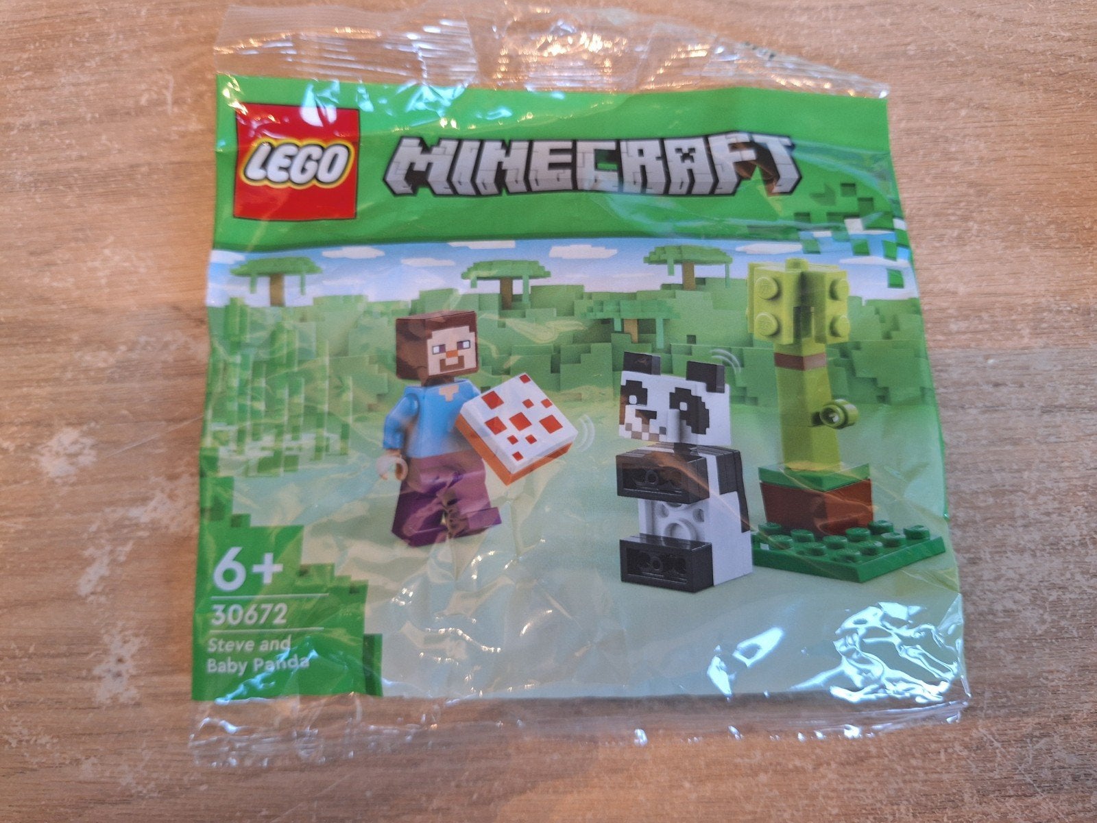 LEGO Minecraft 30672 Steve en Baby Panda Polybag, Inclusief minifiguren, Gebruikt, Minecraft, Lego