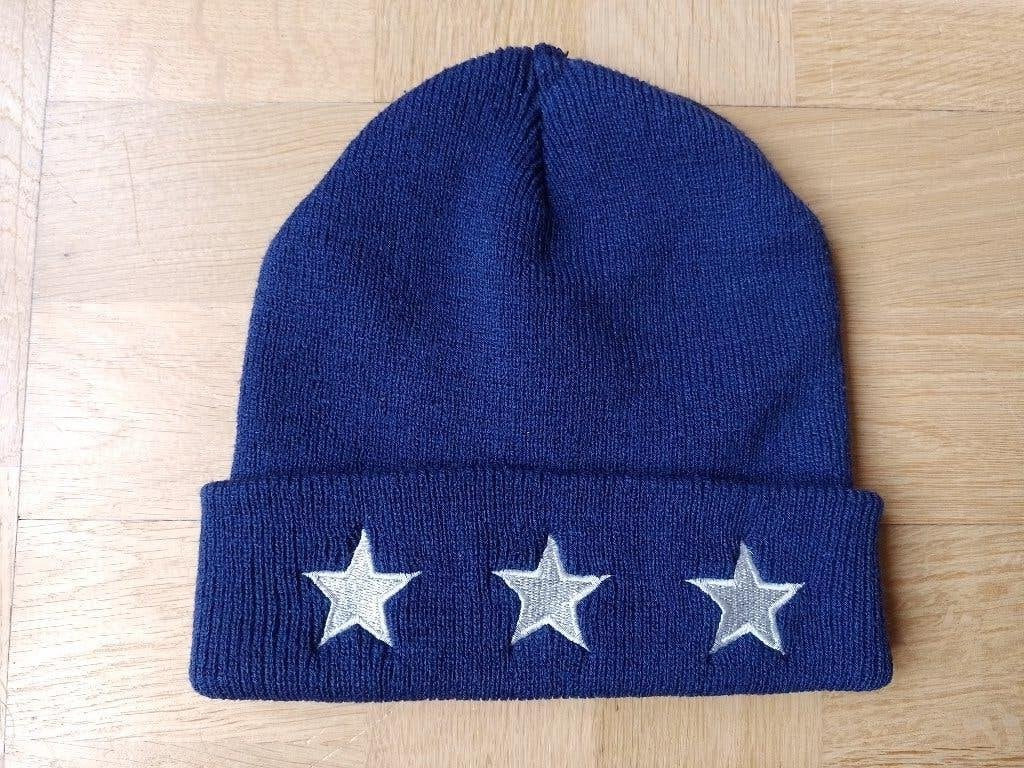 Muts blauw met sterren, Jongen of Meisje, Ophalen of Verzenden, Zo goed als nieuw, 146 t/m 152