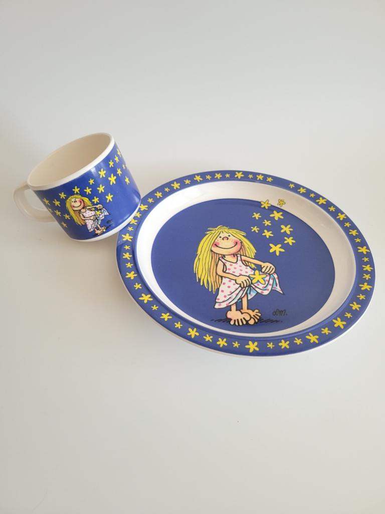 Izgs super leuke set kunststof kinder servies bord en beker, Overige materialen, Ophalen of Verzenden, Zo goed als nieuw, Bord(en)
