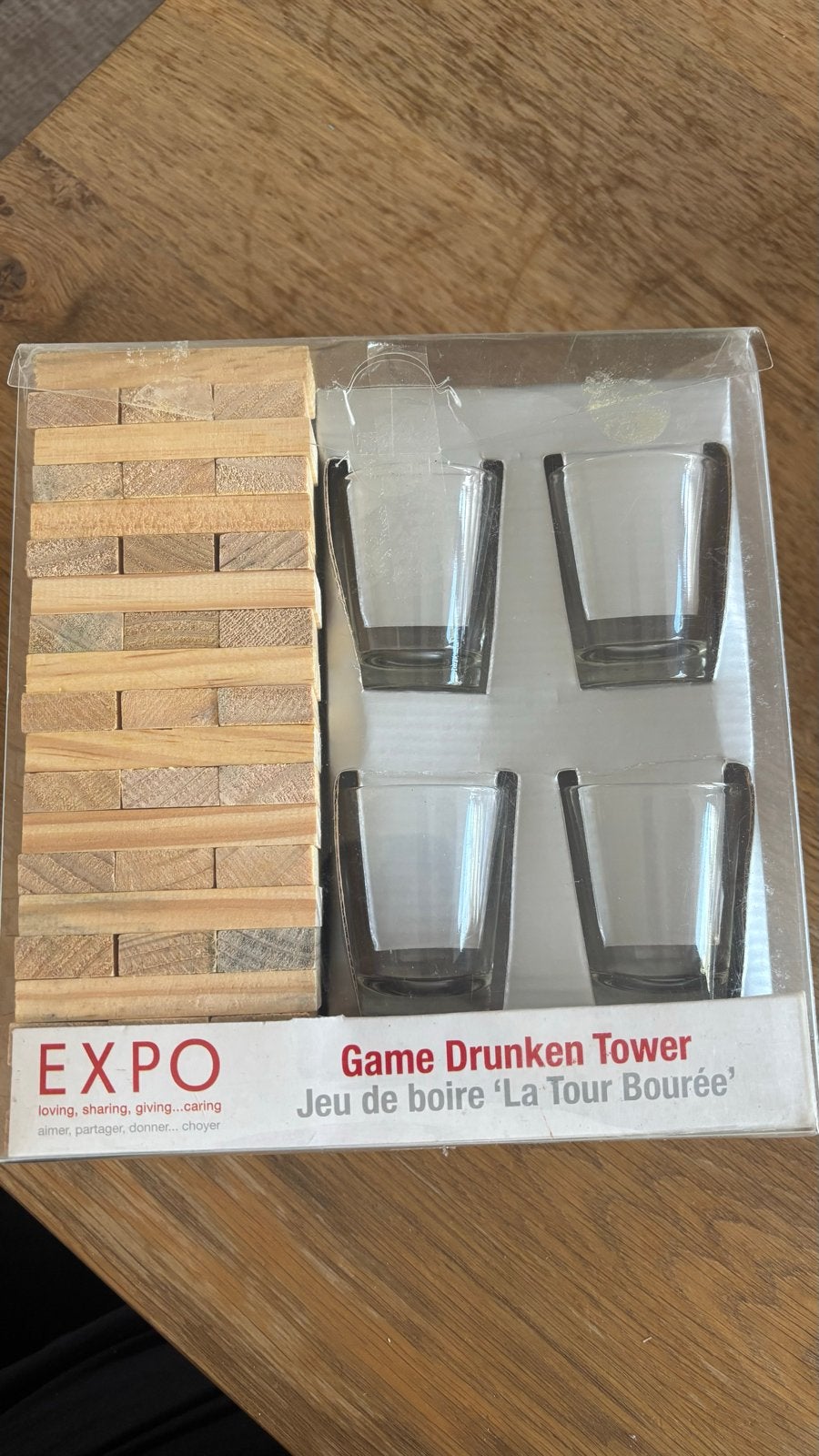 Drunken Tower drinkspel - Jenga met shotglaasjes, Drie of vier spelers, Ophalen of Verzenden, Nieuw