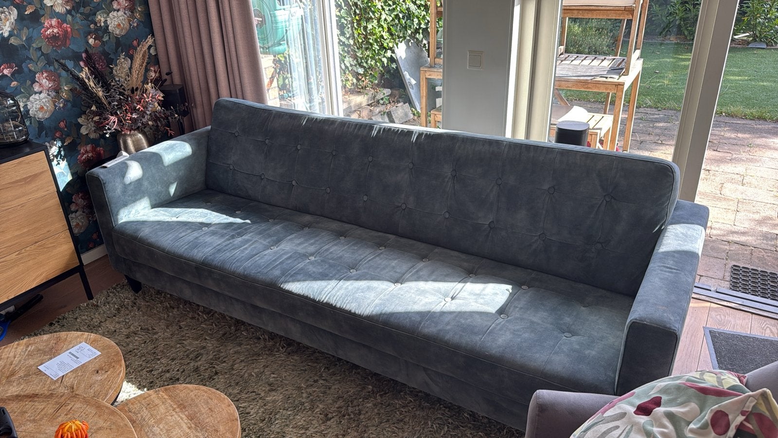 Comfortabele 3-zits bank, 240x84 cm GRATIS, Huis en Inrichting, Banken | Bankstellen, Gebruikt, Rechte bank, Driepersoons, 200 tot 250 cm