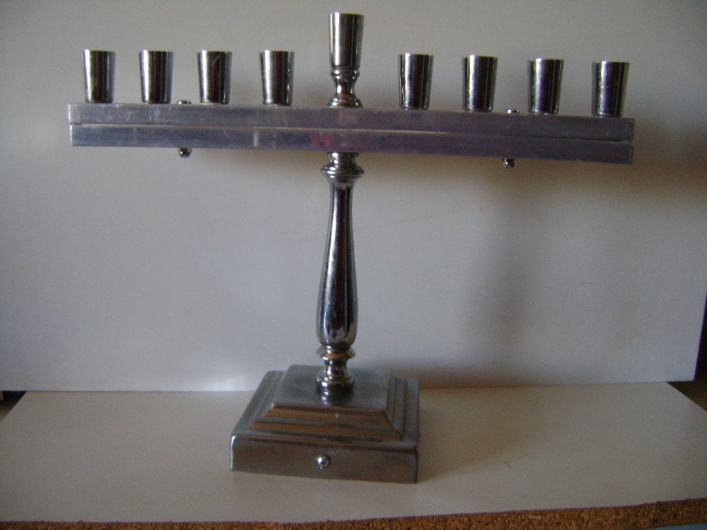 Kaarsenstandaard nikkel voor 9 kaarsen., Ophalen of Verzenden, Zo goed als nieuw, Metaal, 27 cm