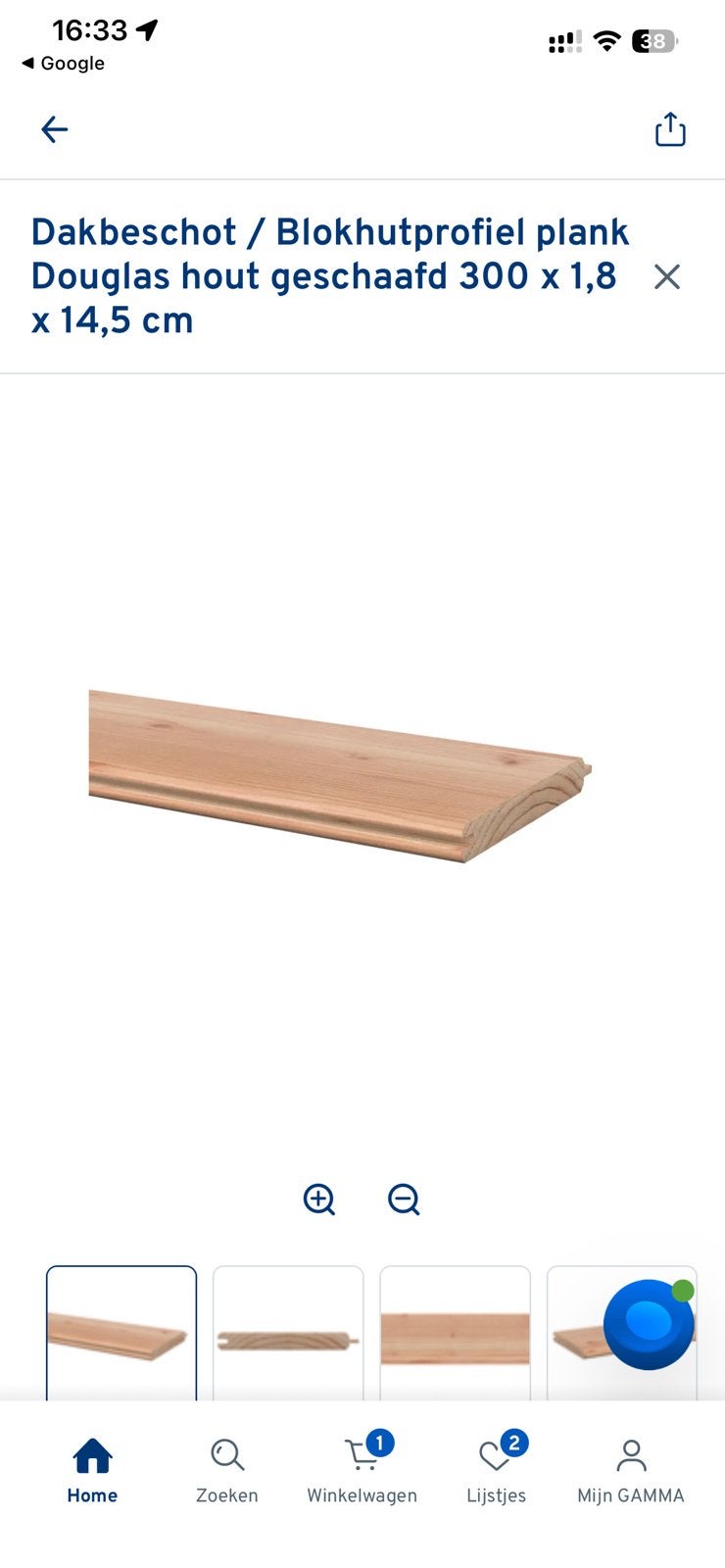 Te koop 2x Dakbeschot / Blokhutprofiel plank Do, Ophalen, Minder dan 25 mm, Nieuw, Plank