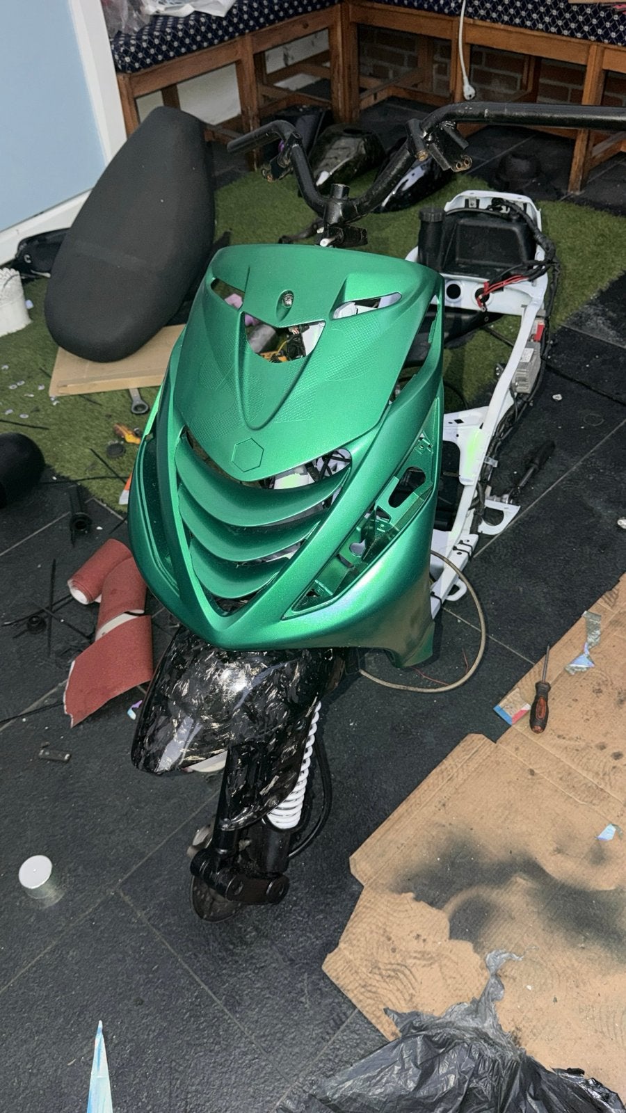 Piaggio zip voorspatbord forged carbon, Ophalen of Verzenden