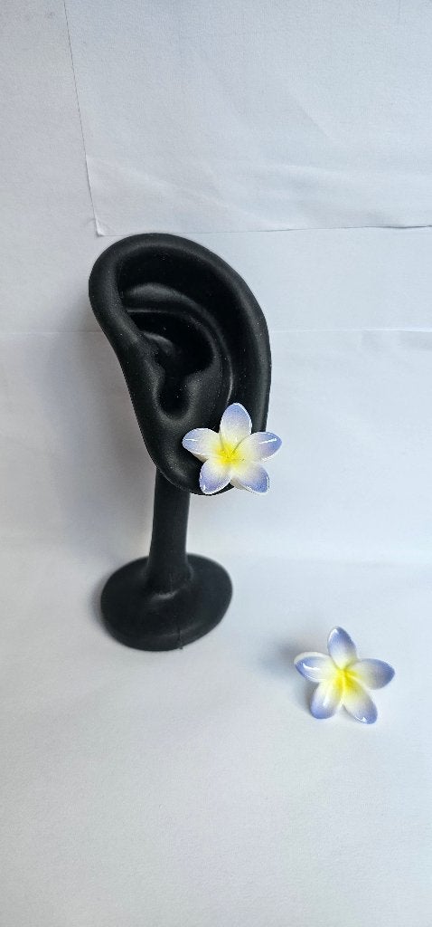 paarse flower oorbellen, Overige materialen, Paars, Nieuw, Ophalen of Verzenden
