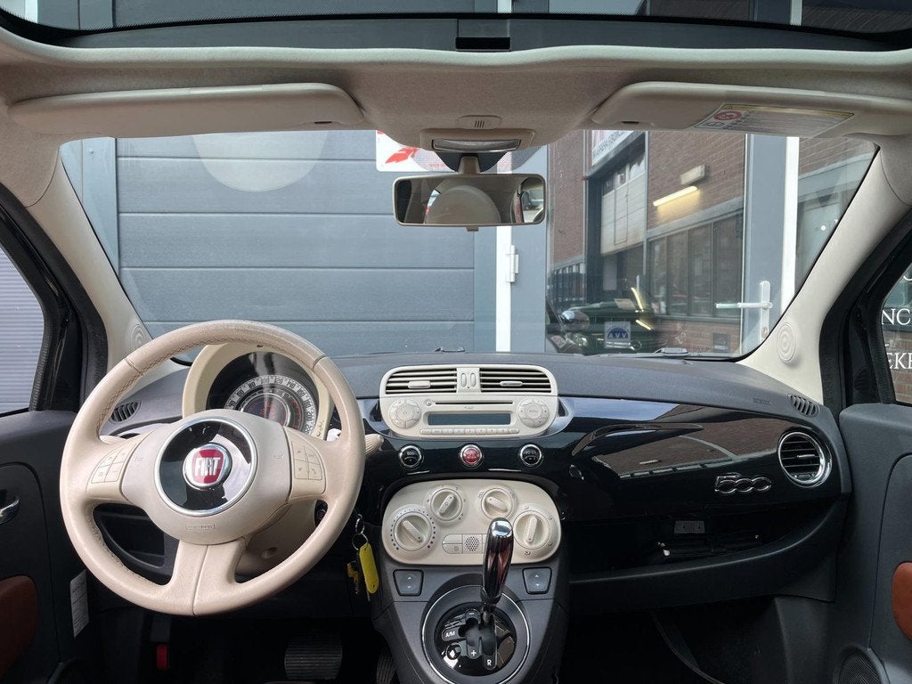 Fiat 500 0.9 TwinAir Lounge|Automaat|Pano|Pdc|Leder|Airco, Euro 5, 86 pk, Gebruikt, 31 €/maand