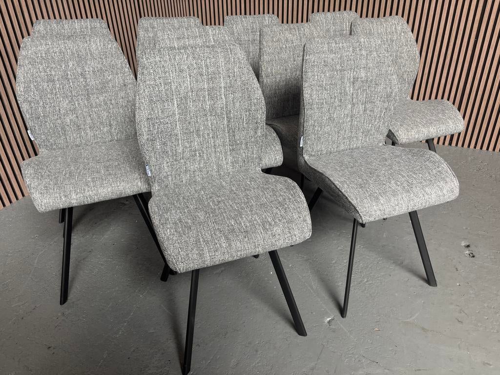 BEZORGEN MOGELIJK 4x eetkamerstoel grijs stof NIEUW, Huis en Inrichting, Stoelen, Nieuw, Ophalen of Verzenden, Vijf, Zes of meer stoelen