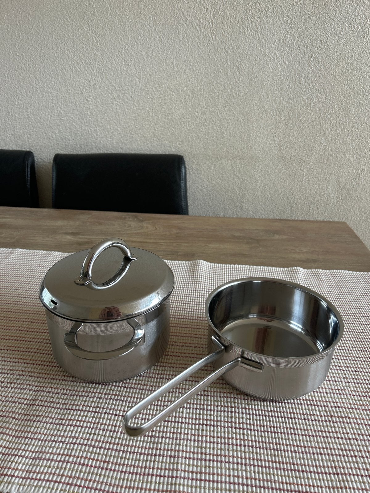 Schulte-Ufer pannen, geschikt voor elke warmtebron, Pannenset, Ophalen of Verzenden, Zo goed als nieuw, Rvs