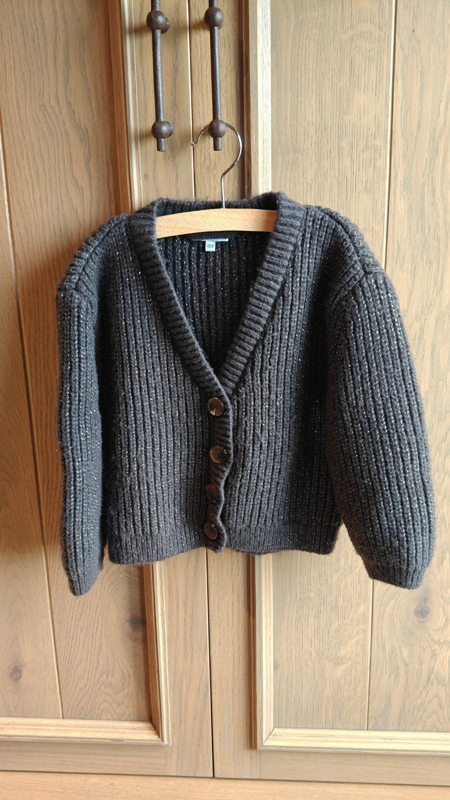 Milla Star Vestje Maat 104 - Donkergrijs met Glitter, Meisje, Trui of Vest, Ophalen of Verzenden, Zo goed als nieuw