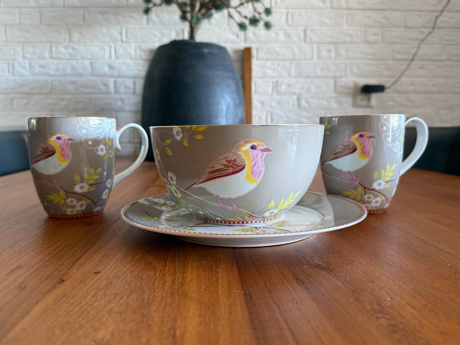 Pip Studio early bird 2 mokken, kom en bord, Overige merken, Keramiek, Nieuw, Ophalen of Verzenden