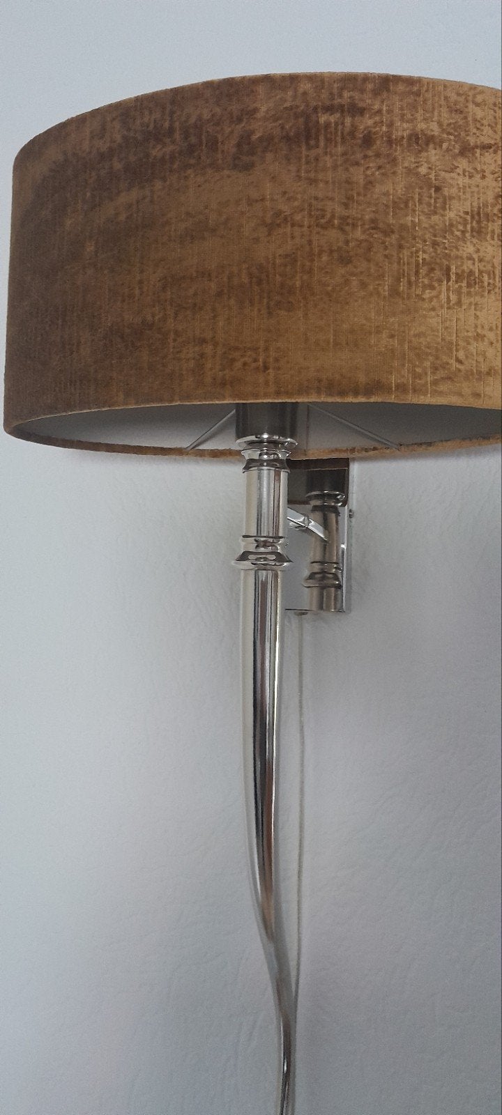 mooie wandlamp ovaal okergeel kap., Ophalen of Verzenden, Zo goed als nieuw