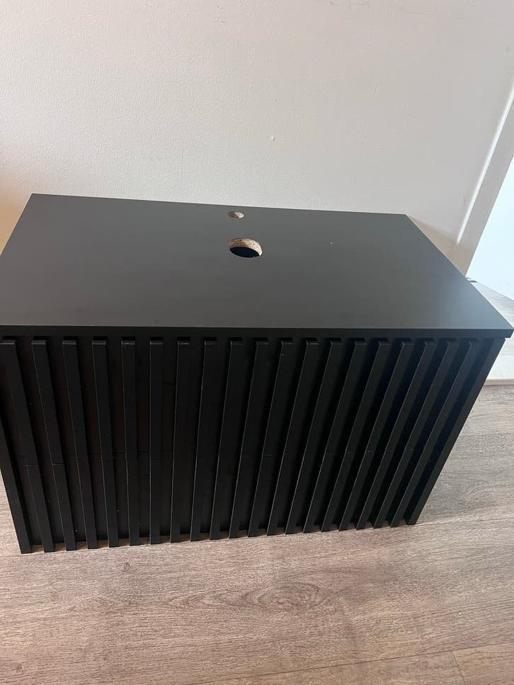 Zwarte wastafelkast met lades - Ongebruikt, Ophalen, Nieuw, 50 tot 100 cm, Minder dan 100 cm