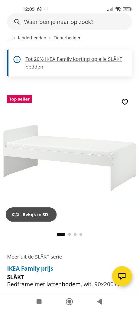 Zeer net en compleet 1 persoons bed., Ophalen, 90 cm, Eenpersoons, Wit