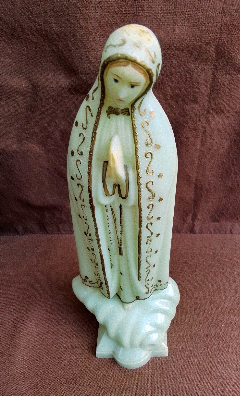 Glow in the Dark Maria Beeldje Jaren '60 Plastic, Ophalen of Verzenden
